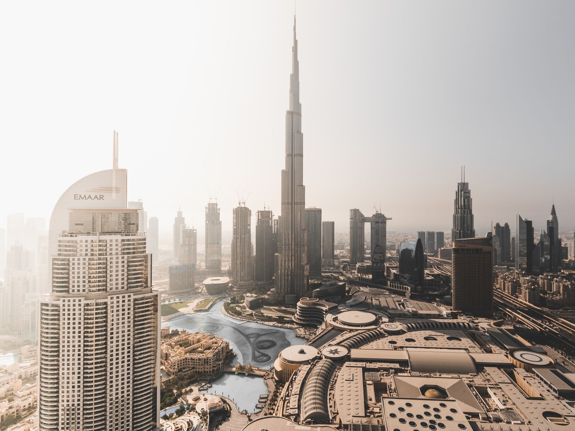 Dubai downtown skyline at Burj Khalifa near City Seasons Hotels