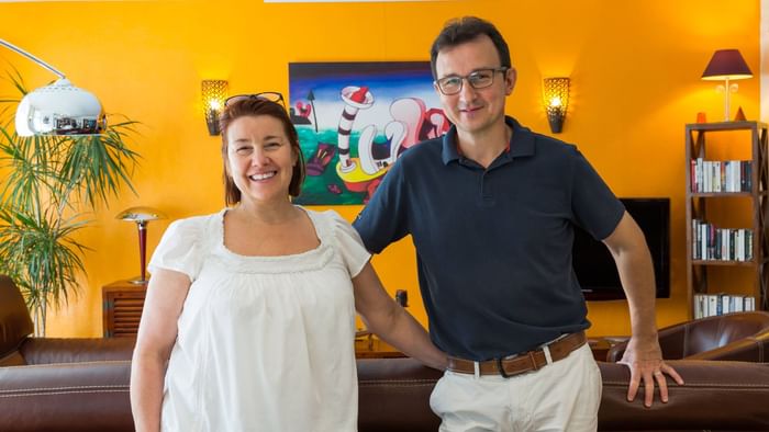 An image of Catherine and Stéphane at Hotel Les Oceans