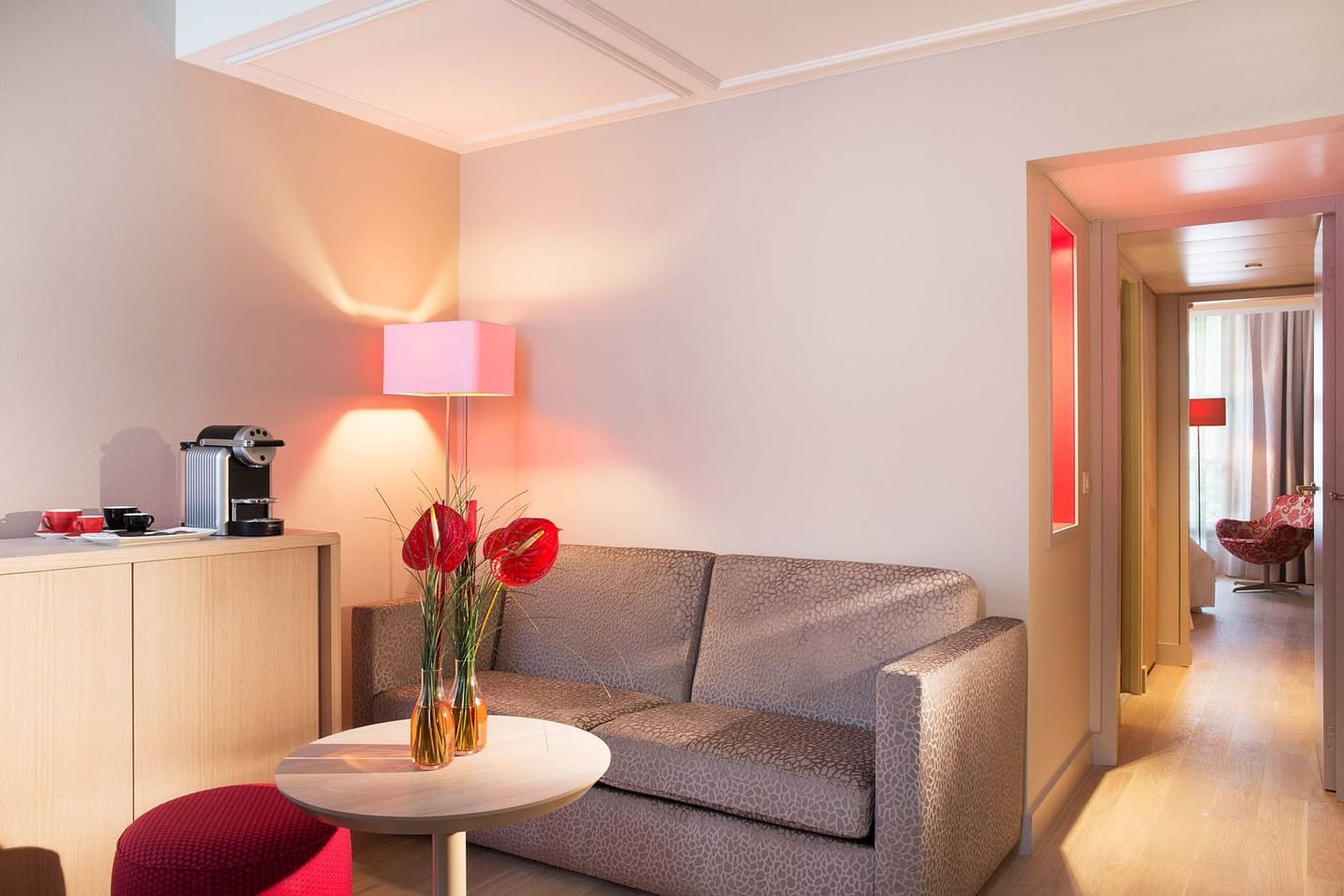 Living area in suite at Oceania L'Univers Tours