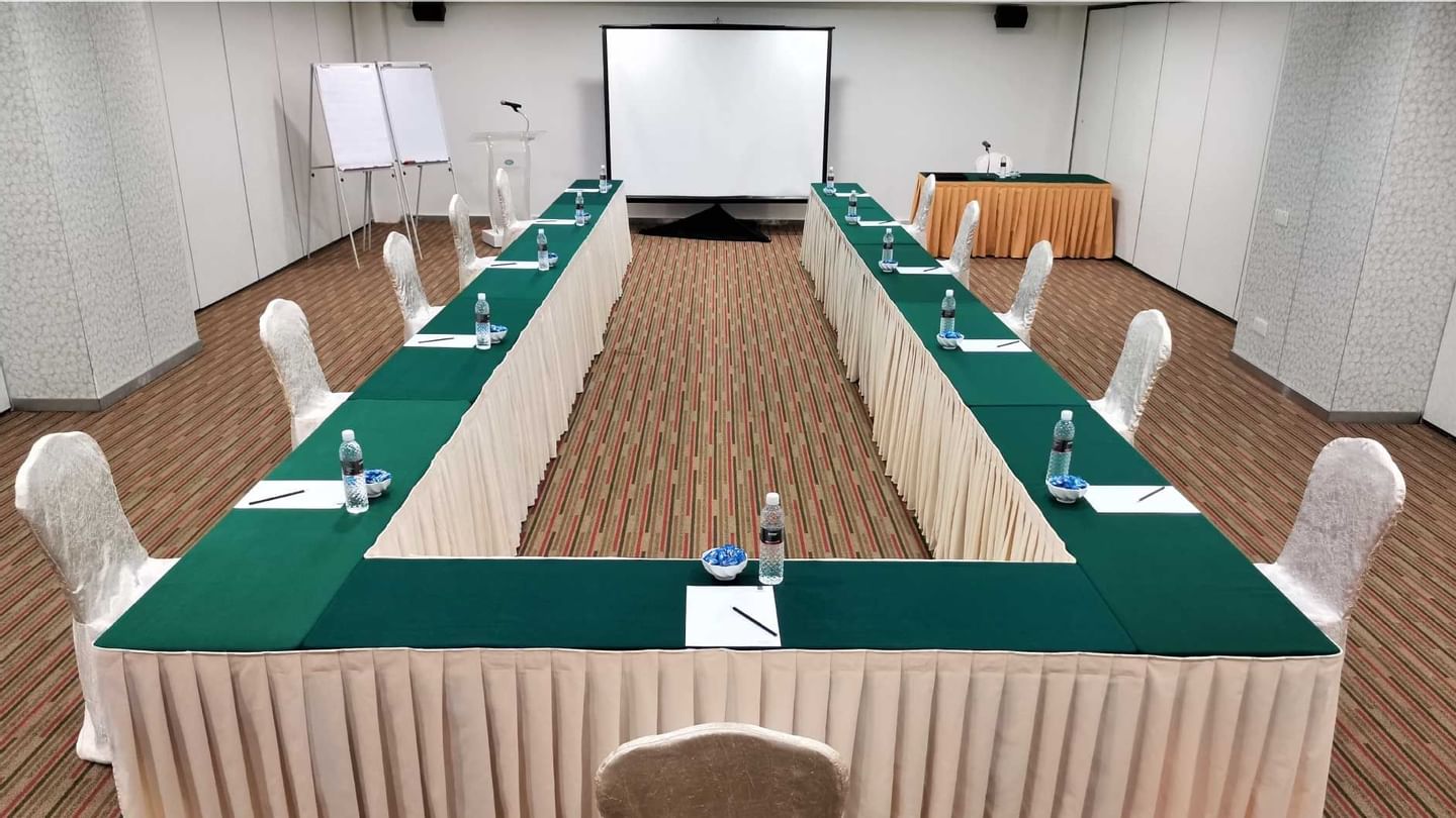 U-shaped table set up in a meeting room at Sunway Hotel Georgetown