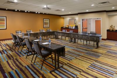 conference room with u-shape table and chairs