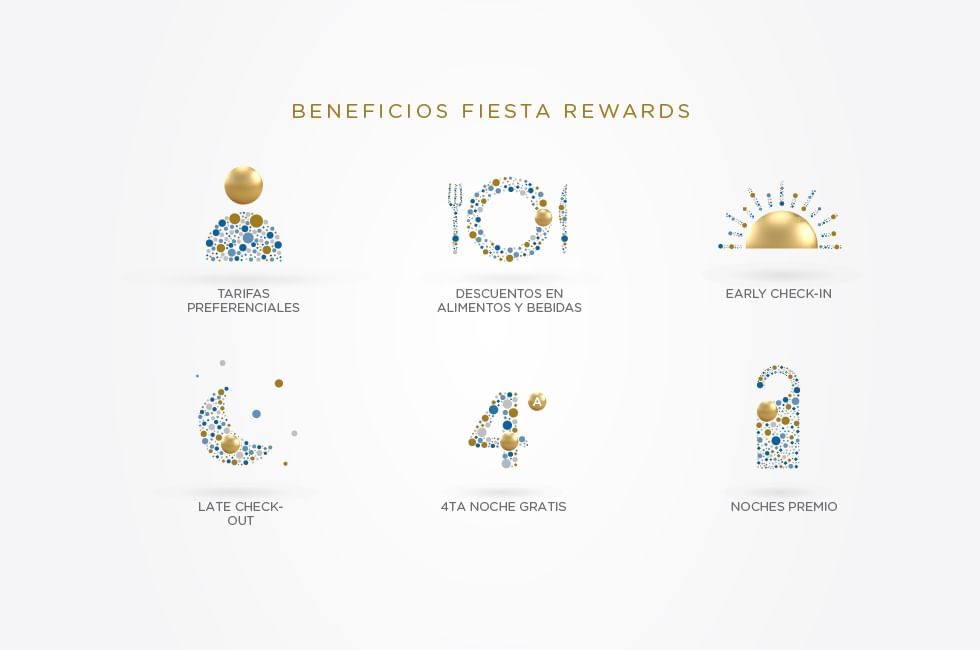 Banner de icono de recompensas promocionales de Fiesta utilizado en Grand Fiesta Americana