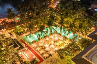 Aerial view of the Pool Garden Room at Chatrium Royal Lake