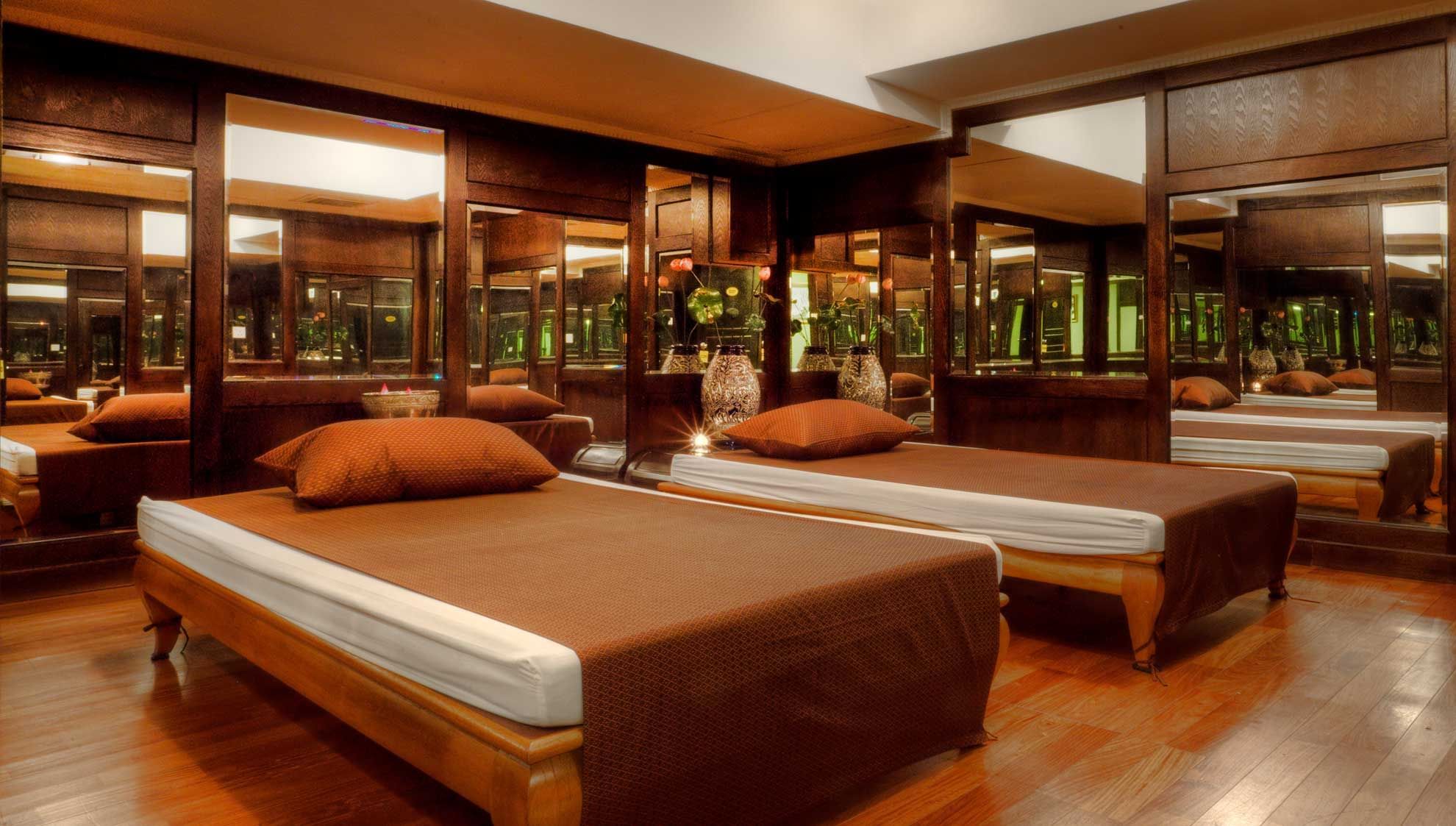 Massage beds arranged in the Spa at Sunway Hotel Phnom Penh