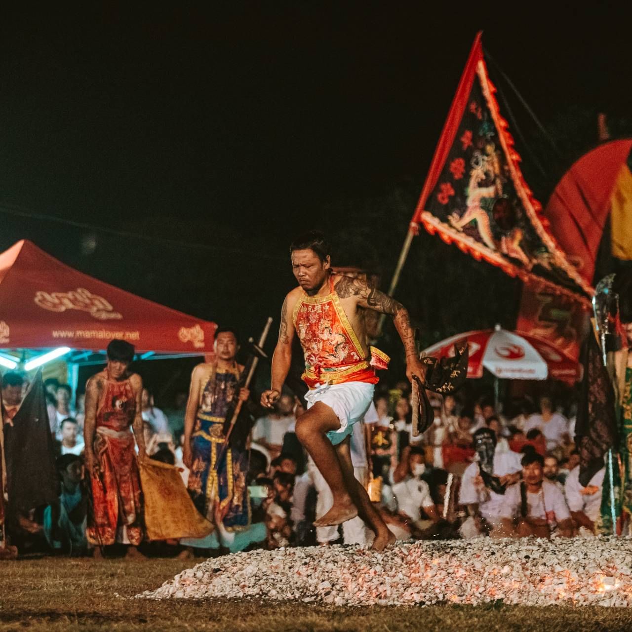 A spiritual ceremony at Phuket Vegetarian Festival