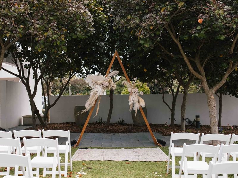 Lakeside Ceremony Central Coast beachside wedding