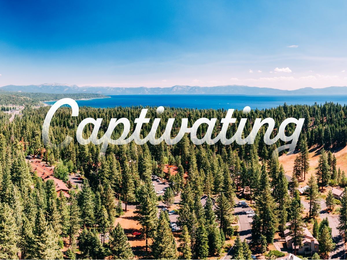 Captivating with aerial shot of Granlibakken Tahoe Resort