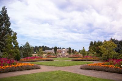 Photo of garden in front of resort