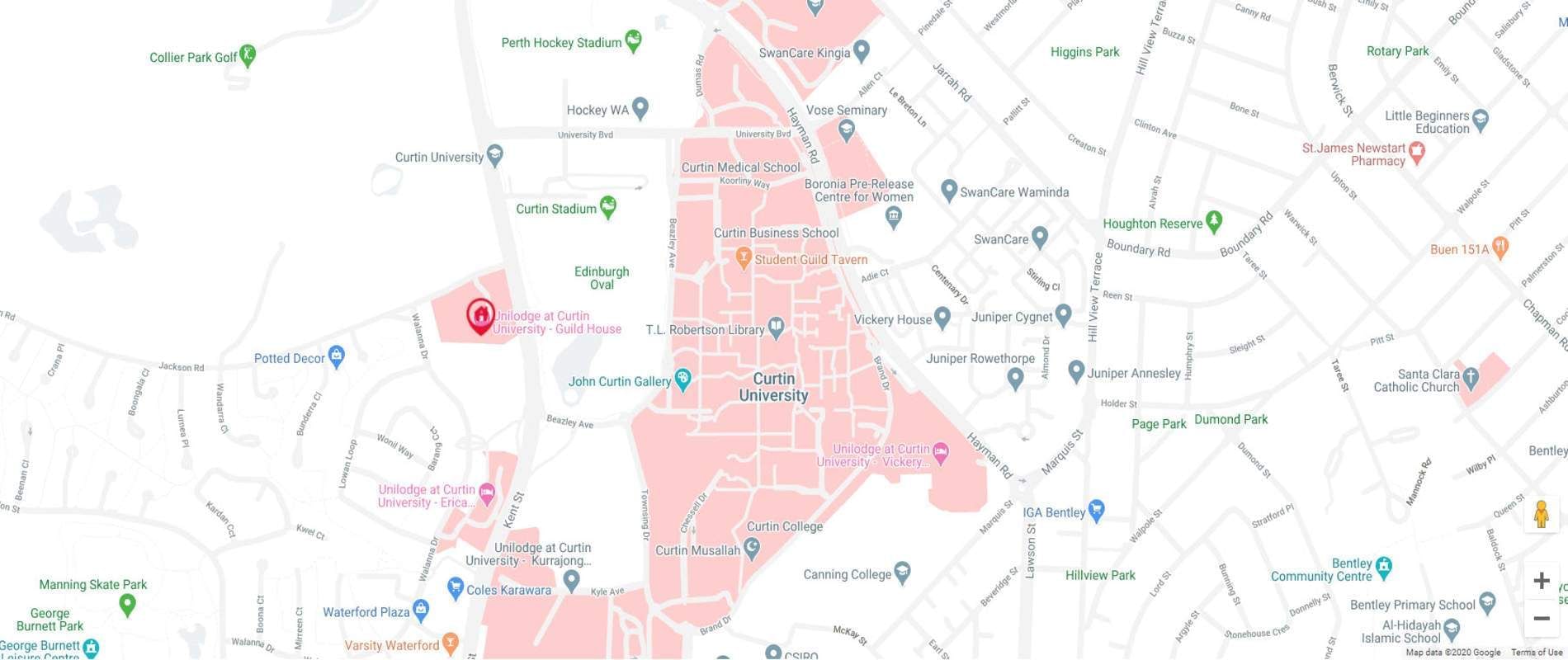 UniLodge at Curtin University - Guild House Map