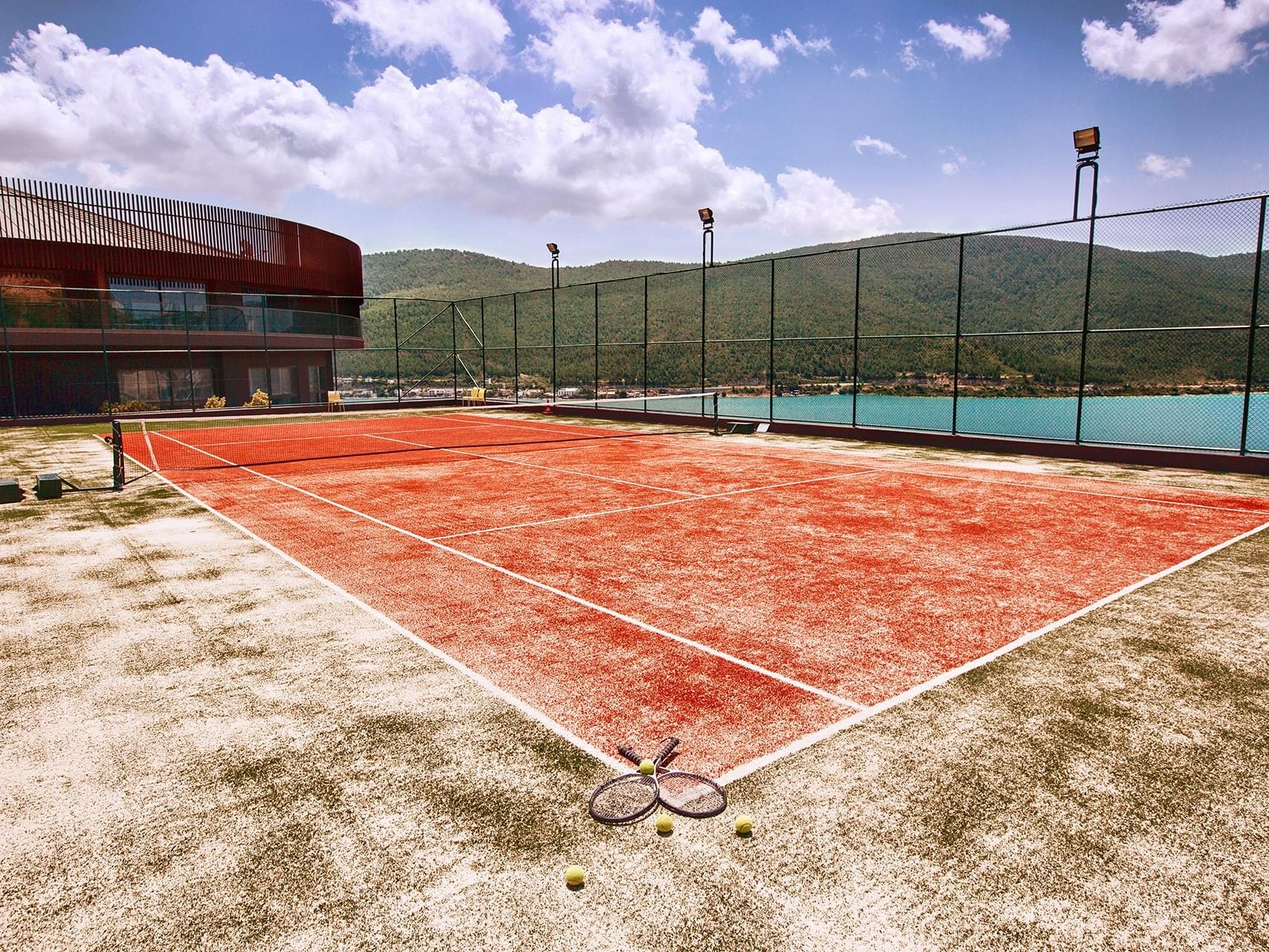 Tennis delight with sea and mountain views at Titanic Luxury Collection Bodrum.