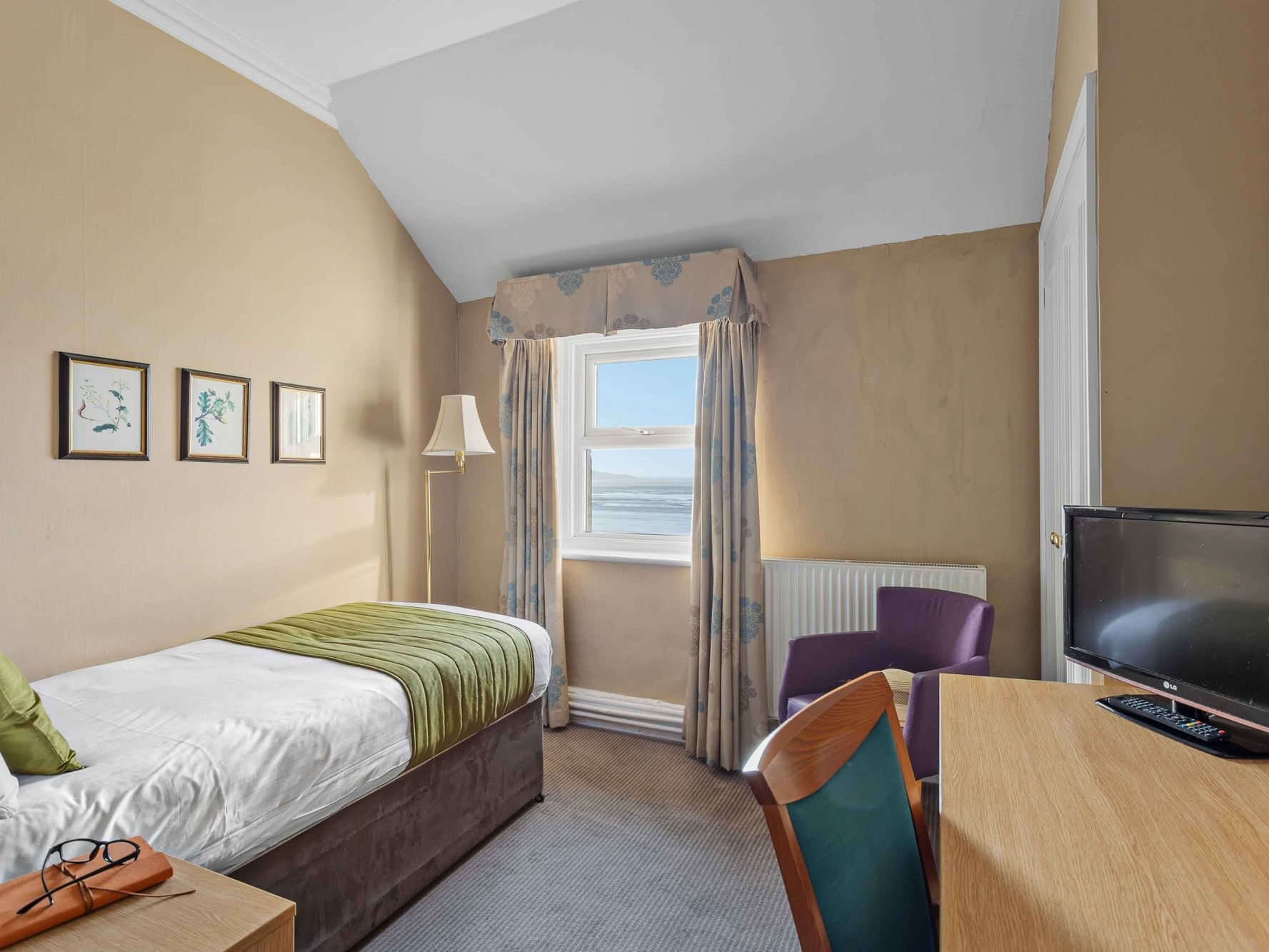 Sea View Single Room at The Grand Atlantic Hotel in Weston-super-Mare