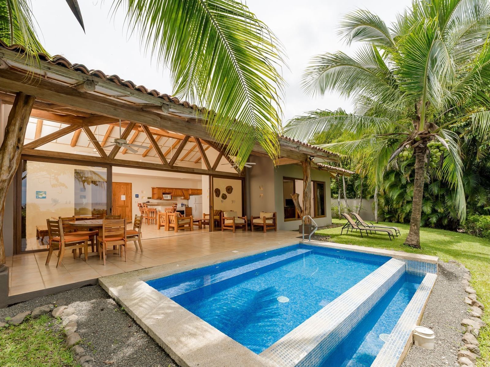 An Outdoor pool area in Guanacaste at Punta Islita Hotel