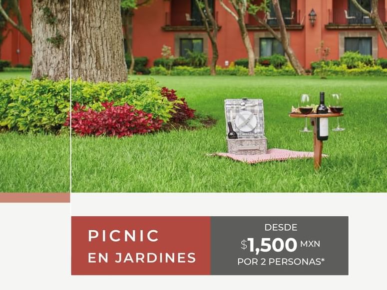 Wine served in garden area at Fiesta Americana Hotels