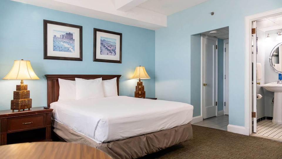 Bed in Studio at Brigantine Beach