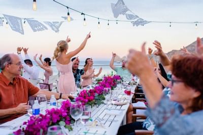 Sundeck wedding table at Cabo Villas Beach Resort