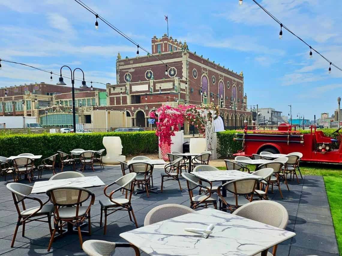 Dining at the Berkeley Backyard in Asbury Park NJ