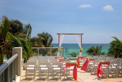 Outdoor wedding in Sunny Isles Terrace at Marenas Resort Miami
