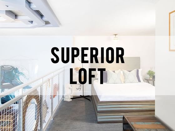 Superior Loft Room category header at Retro Suites Hotel