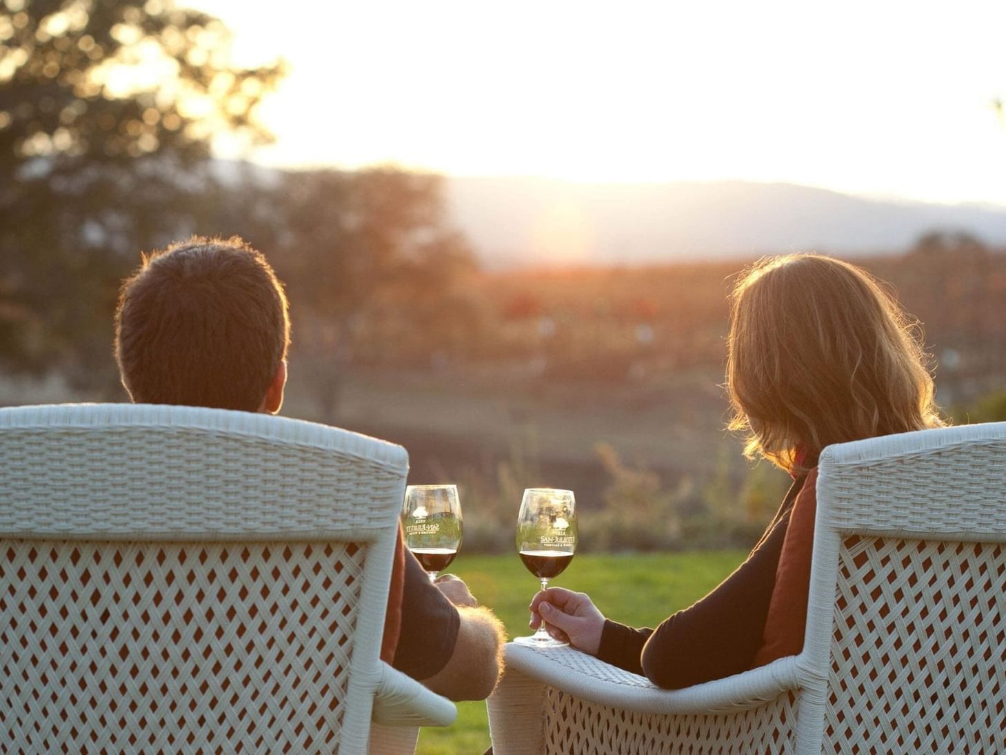 A couple enjoying the views at NOI Blend Colchagua