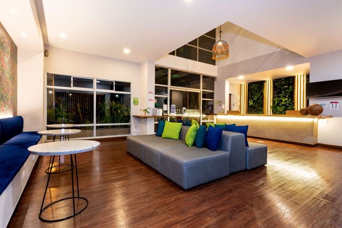 Interior view of a lobby lounge area at 3C Hotels