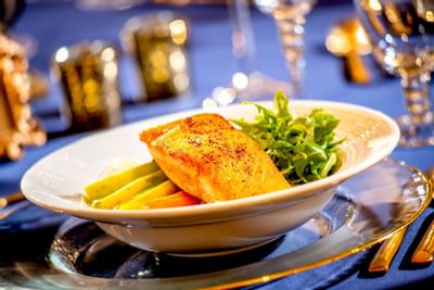 Closeup of a dish served in Cunard at Atlantica Hotel Halifax