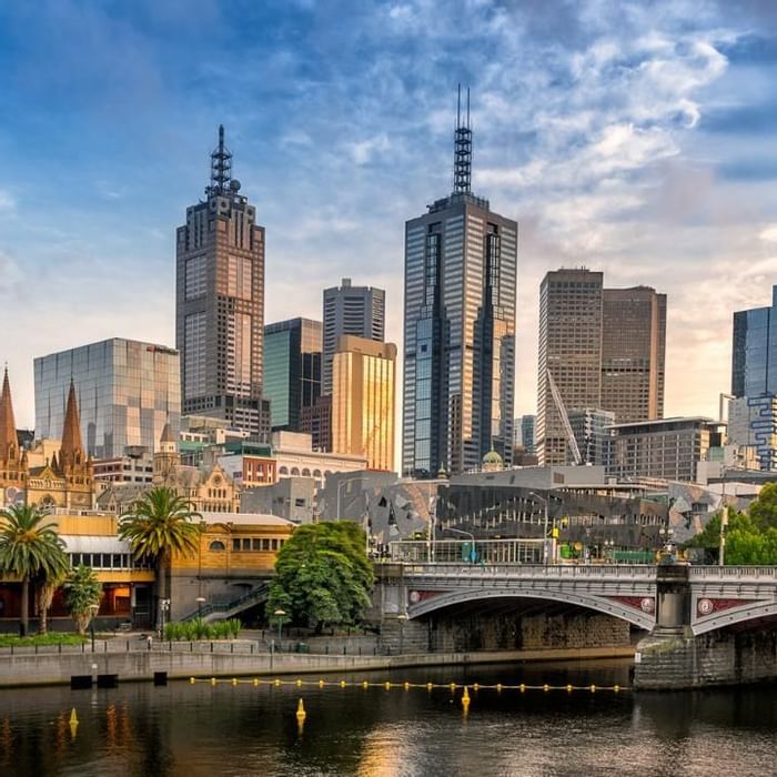 Landscape view of Melbourne City near Novotel Melbourne