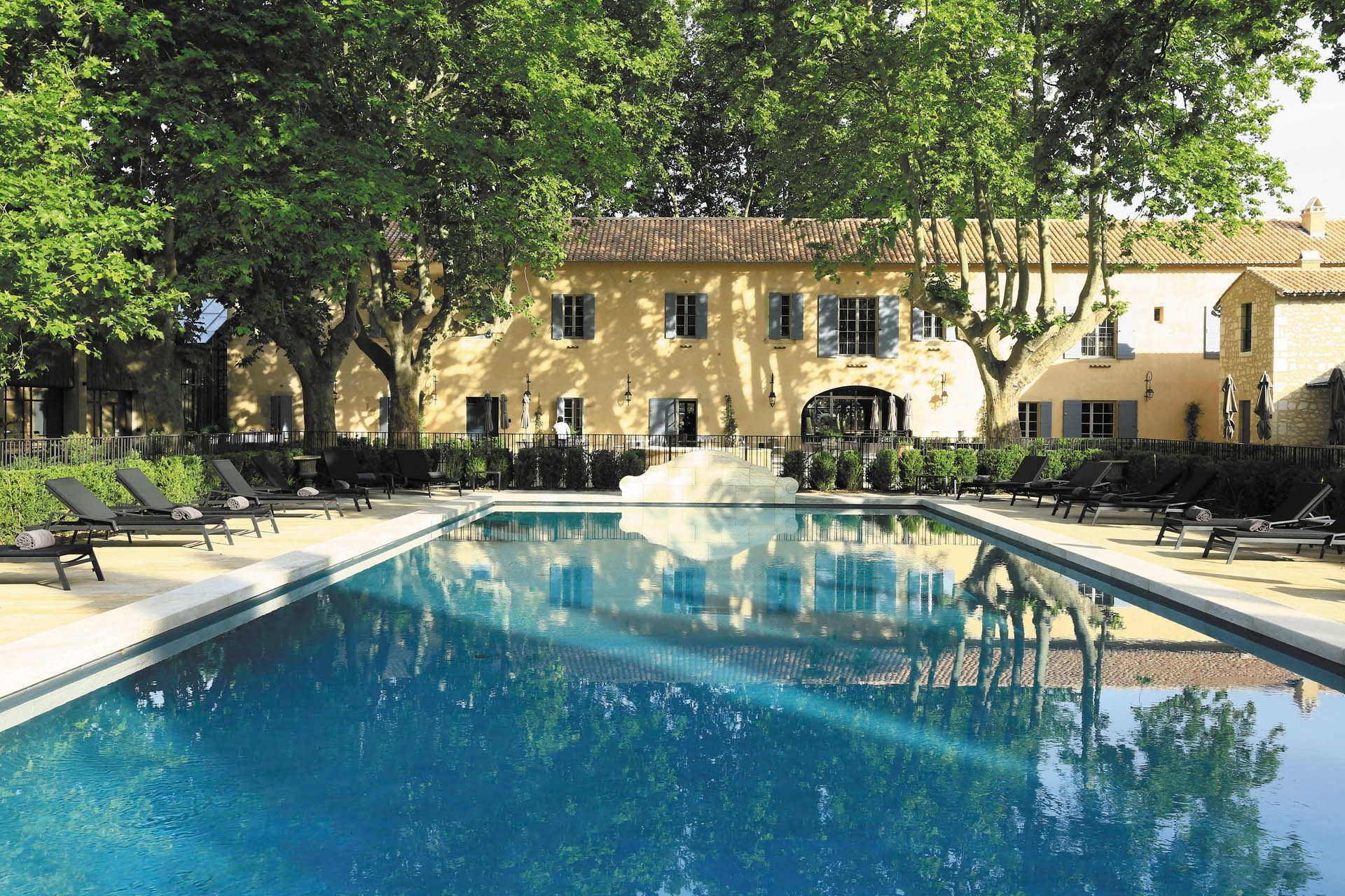 Outdoor pool area & exterior of Domaine De Manville