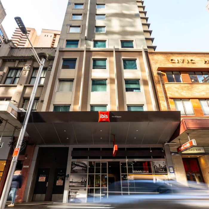ibis world square exterior showing location