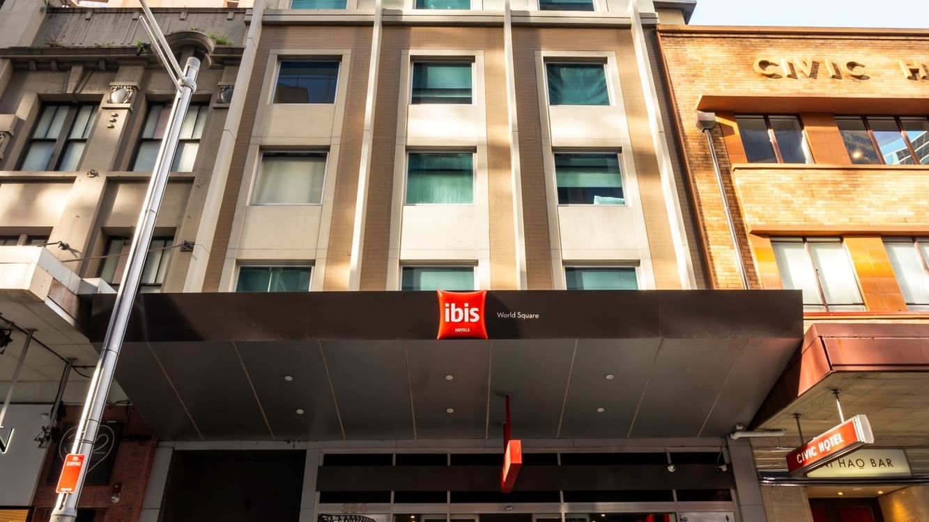 ibis world square exterior showing location