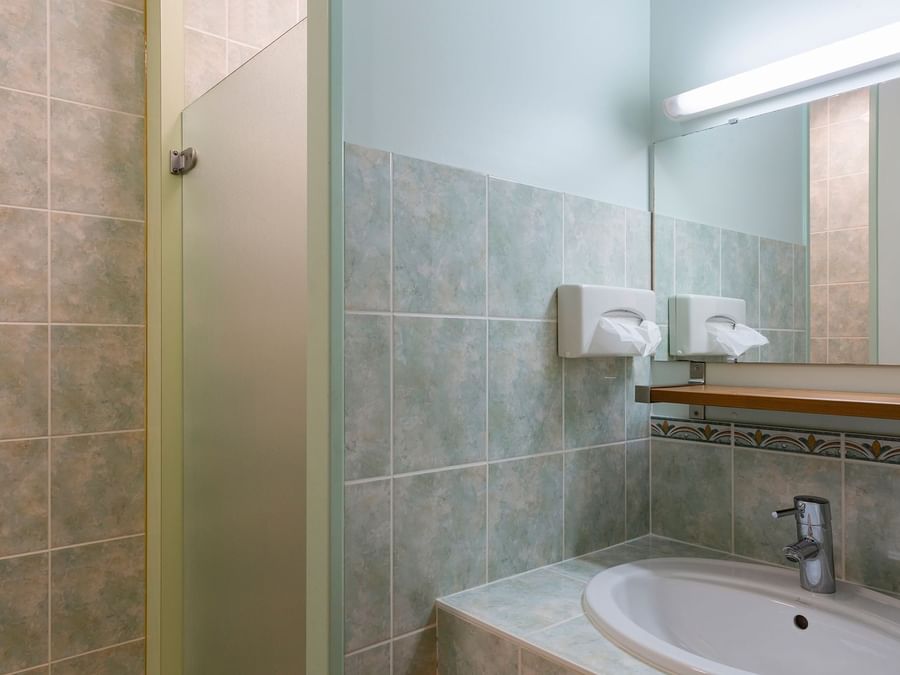 Bathroom vanity in bedrooms at Le Logis d'Elbee