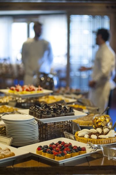 Pastries served in a dessert buffet at Stein Eriksen Lodge