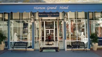Exterior view of Entrance to Horton Grand Hotel