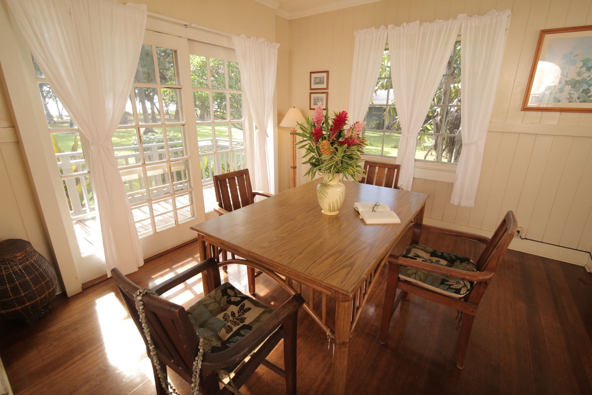Dining table in cottage