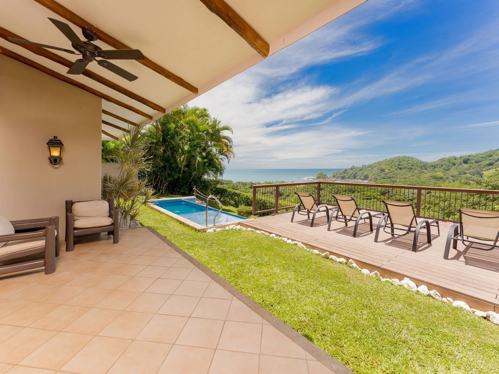 Lounge & pool area in Villa Corteza at Punta Islita Hotel