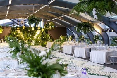 Interior of The Cocoon setup for event at Hotel Eclat Beijing