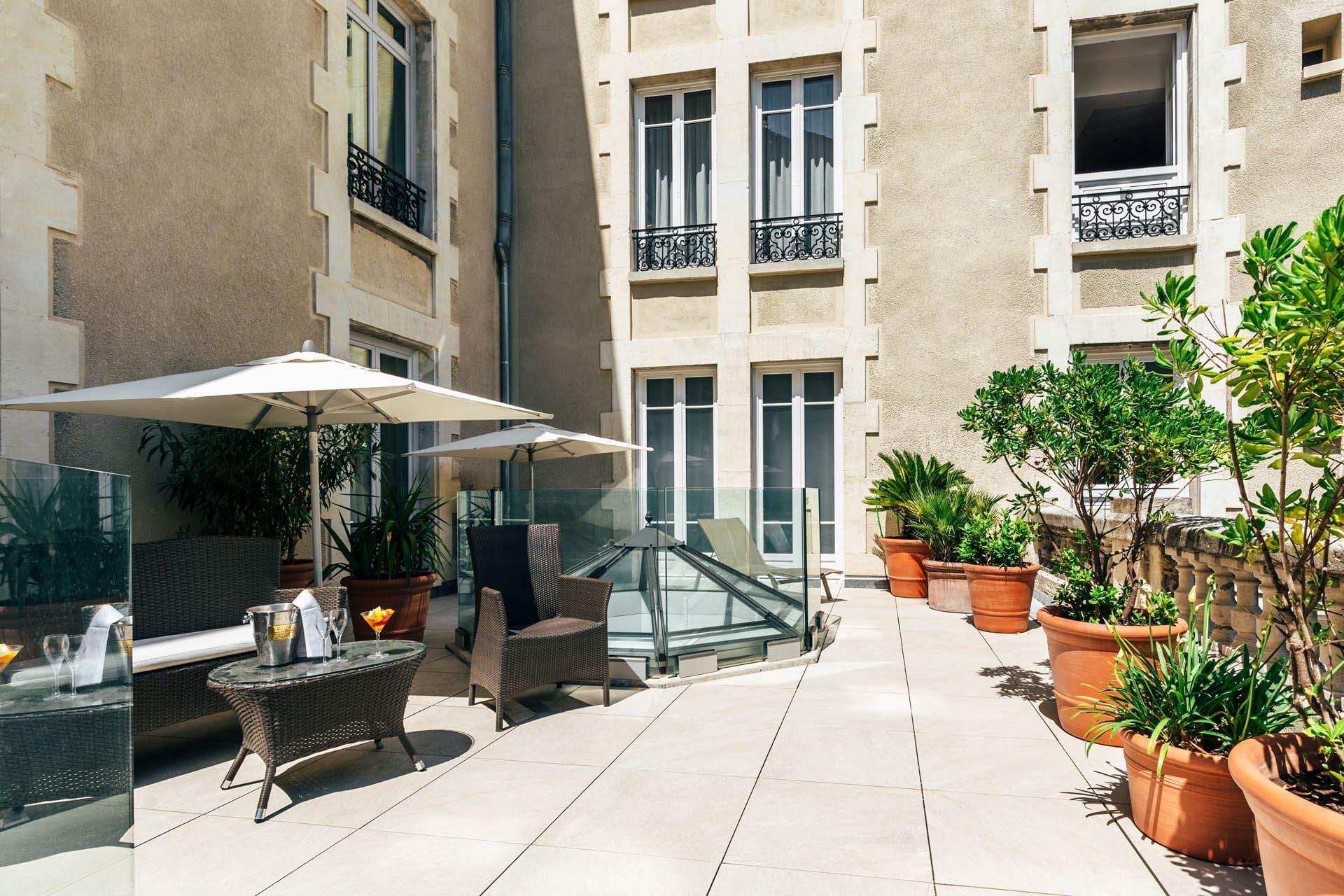 Coin extérieur avec vue sur l'hôtel à l'Oceania Le Métropole Montpellier