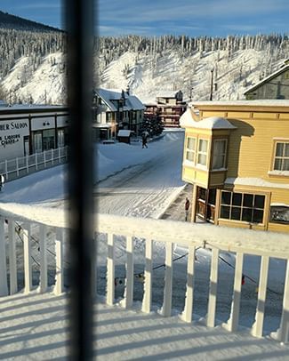 Dawson City hotel guests room view