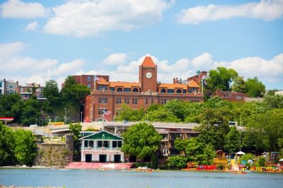 georgetown university campus and body of water