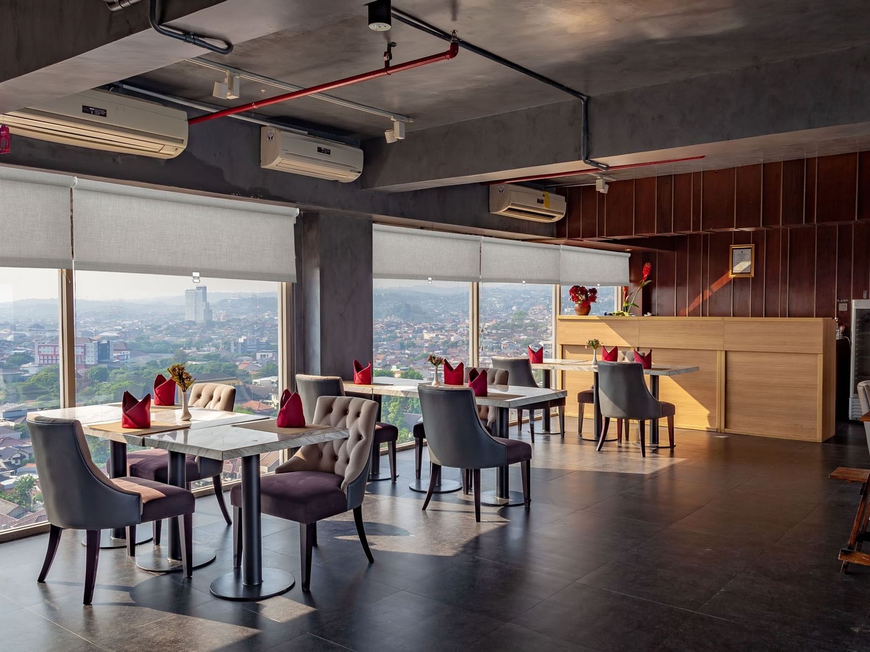 Dining area in Skybar at LK Hotel Simpang Lima