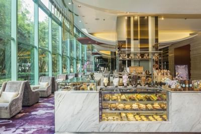 Freshly baked goodies in Treats gourmet at Chatrium Hotel