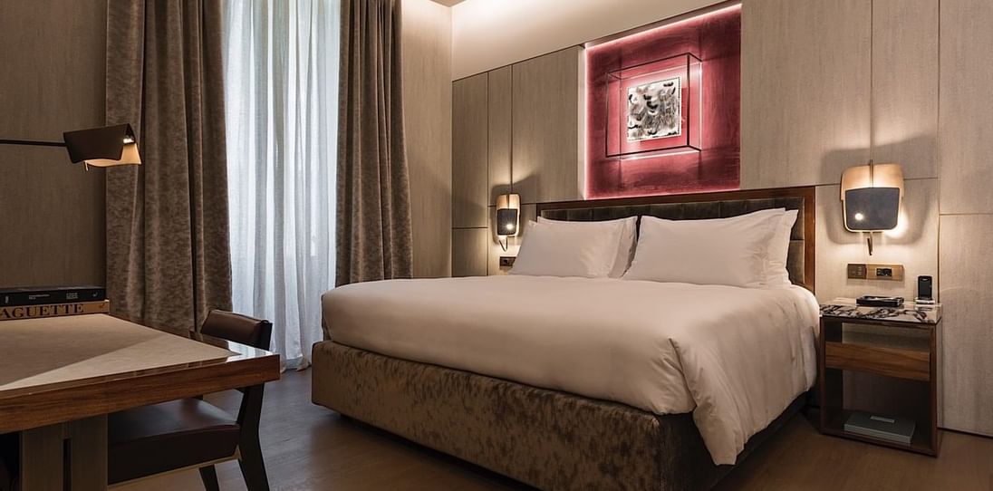 Bedroom interior of Junior Suite 6 at Fendi Private Suites