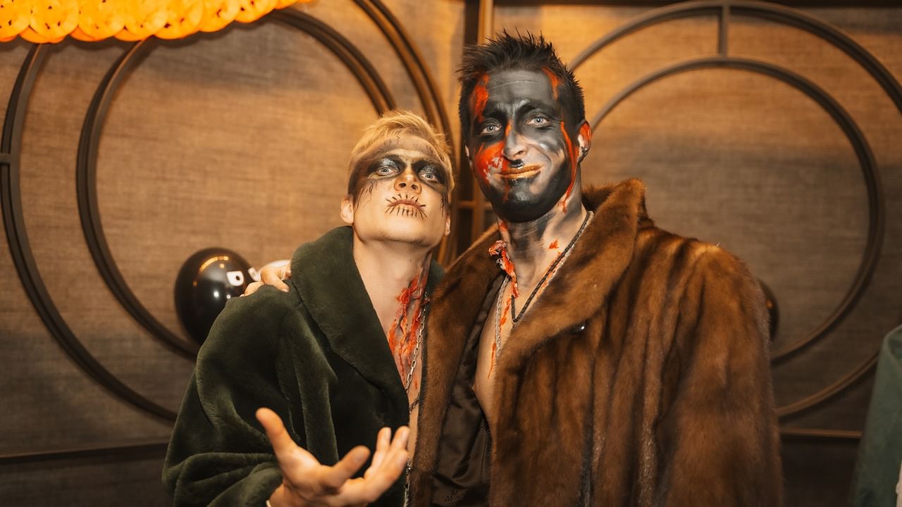 Two people dressed in costumes and face paint posing for a photo at Northern FanCon 2026.