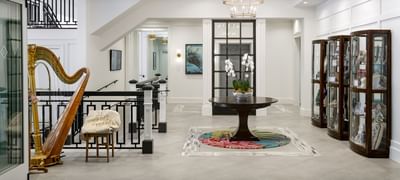 Interior of the hotel lobby area at Hotel Atwater