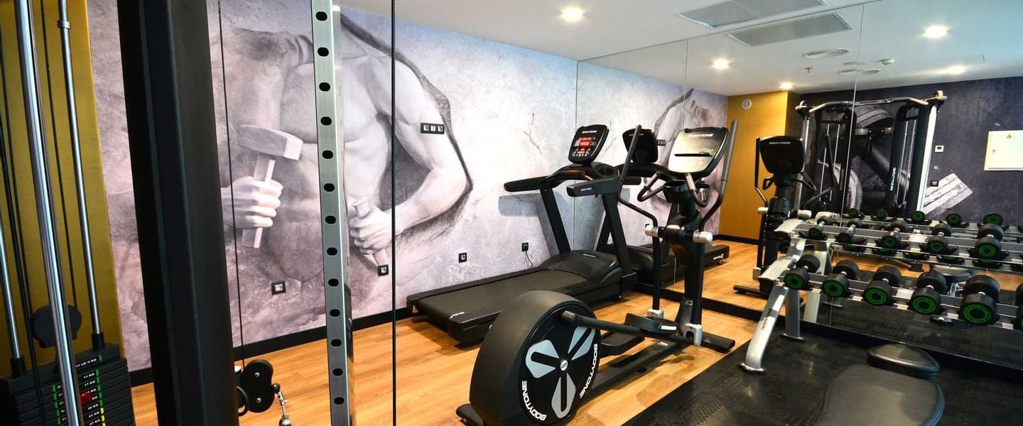 Fully equipped gym at Design Plus Bex Hotel