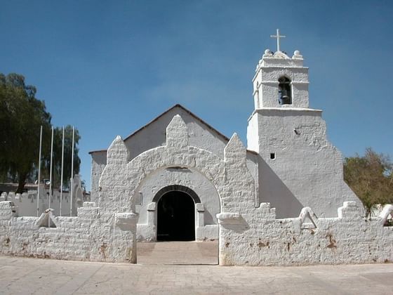 San Pedro de Atacama Church near NOI Casa Atacama hotel
