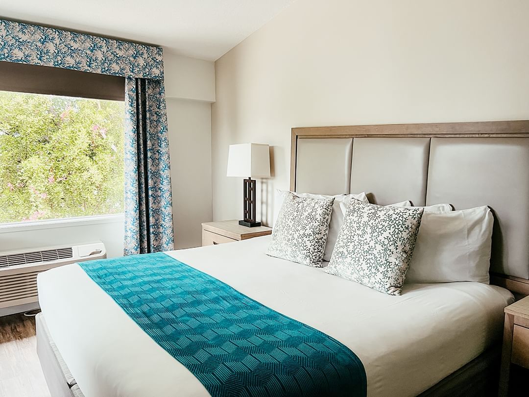 The interior of Accessible Room with King Bed at Bayside Inn Key Largo