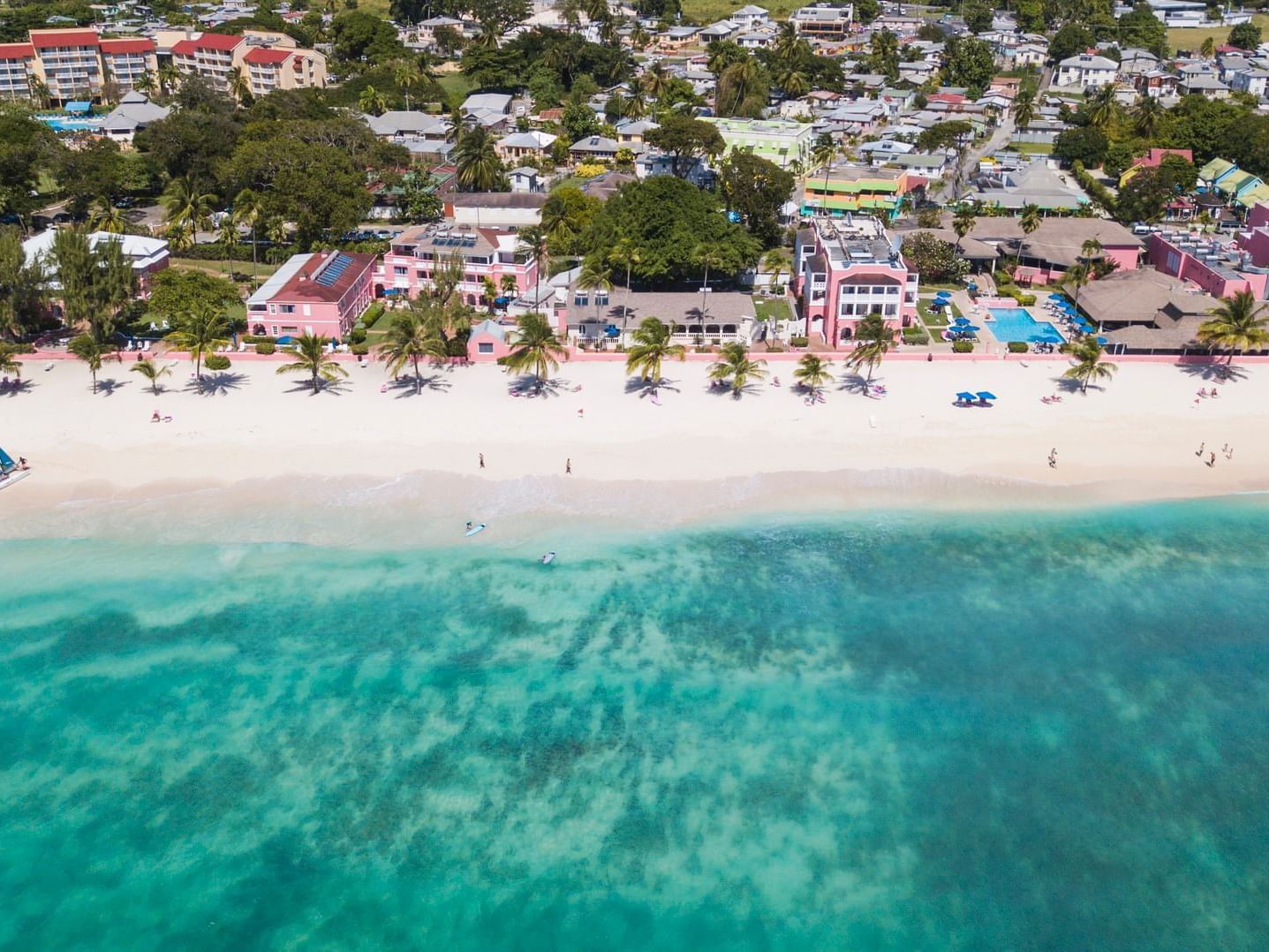 Aerial view of the Southern Palms Beach Club with Dover Beach