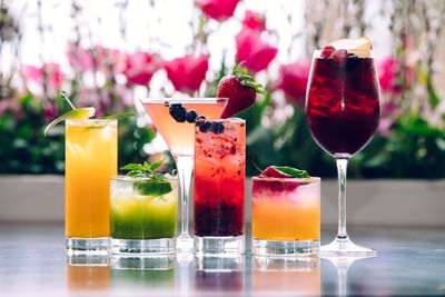 summer colorful cocktails