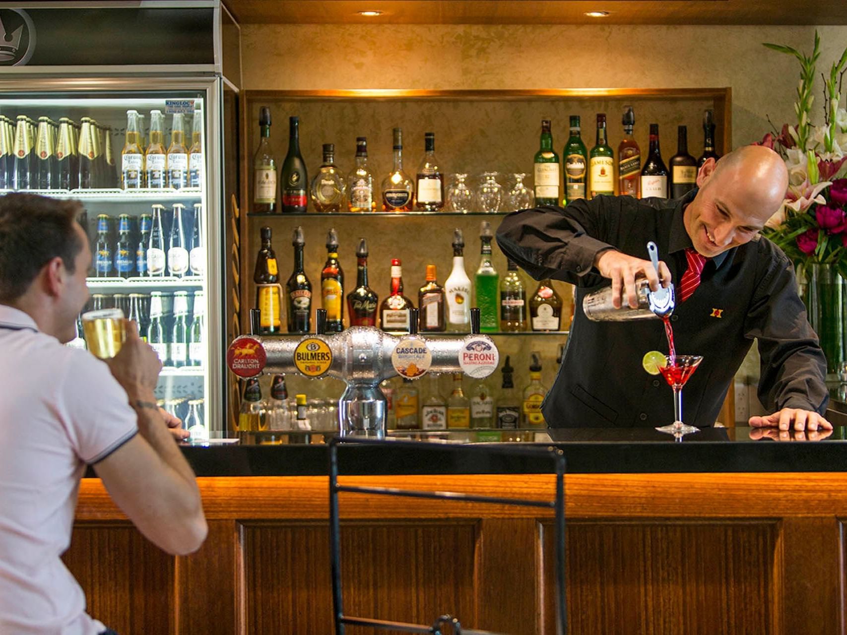 Bartender making a cocktail, Grand Chancellor Launceston