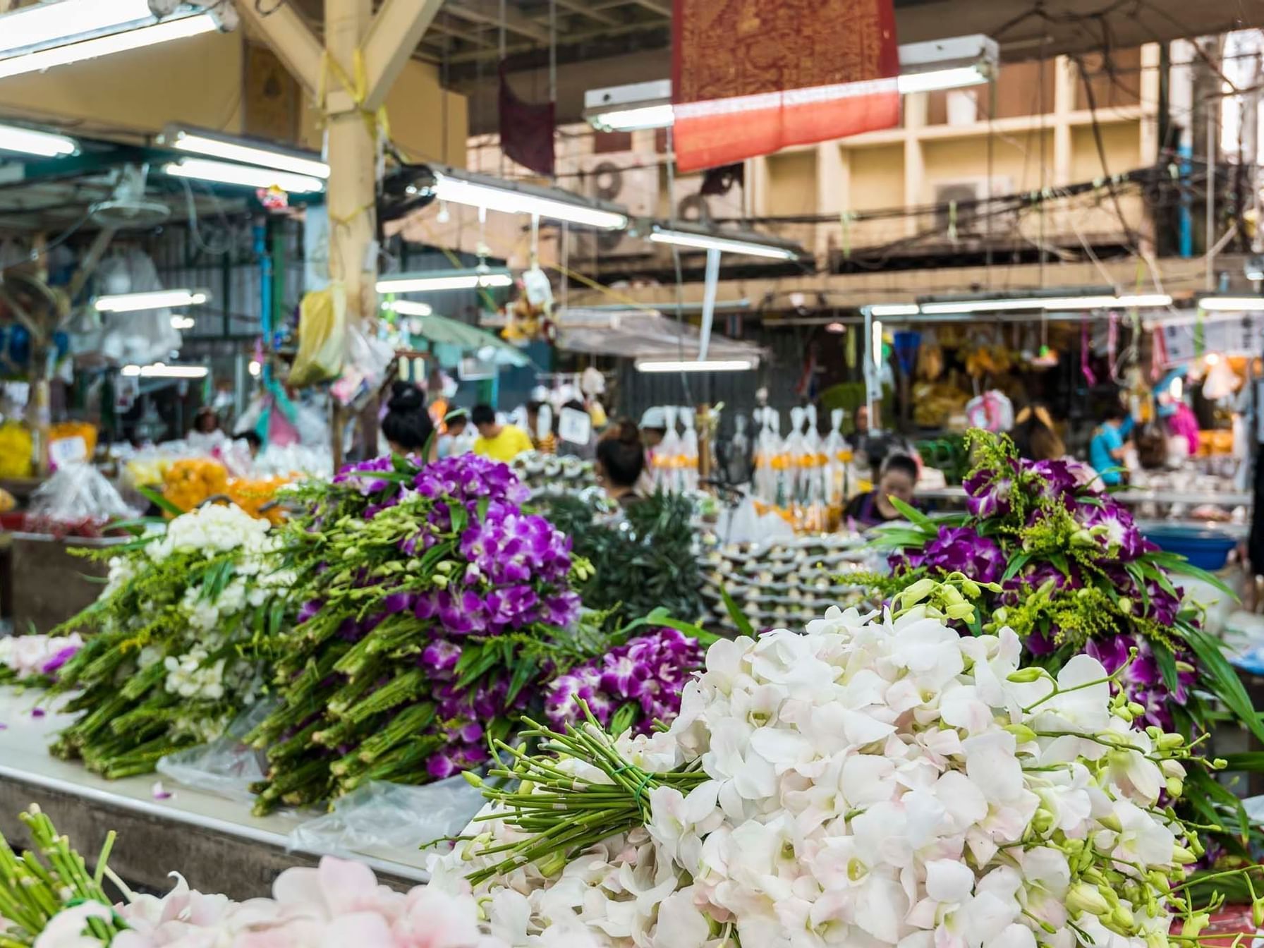 Pak Klong Talad Flower Market near Chatrium Grand Bangkok
